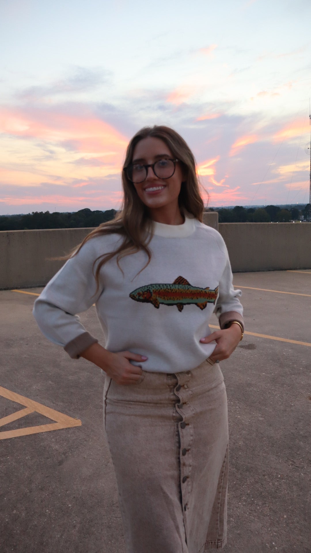 The Catch of the Day Sweater – Tan