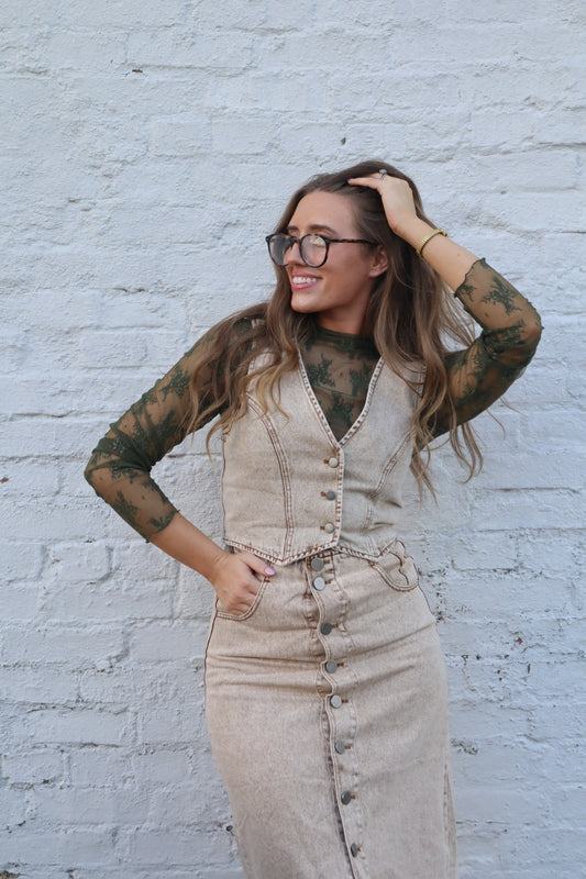 Lovely Lex Lace olive